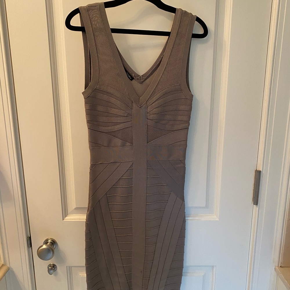 Silver Bebe Bandage Dress